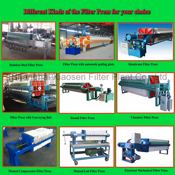 Hydraulic Clay Sludge Plate and Frame Chamber Filter Press Price
