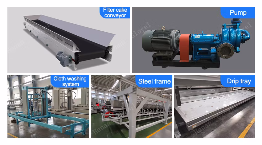 Vacuum Belt Mining Filter Press Machine for Tail Concentrate Mining Sludge Dewatering