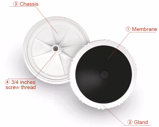 215mm 8&quot; EPDM Membrane Plate Type High-Efficiency Dissolved Oxygen Air Diffuser