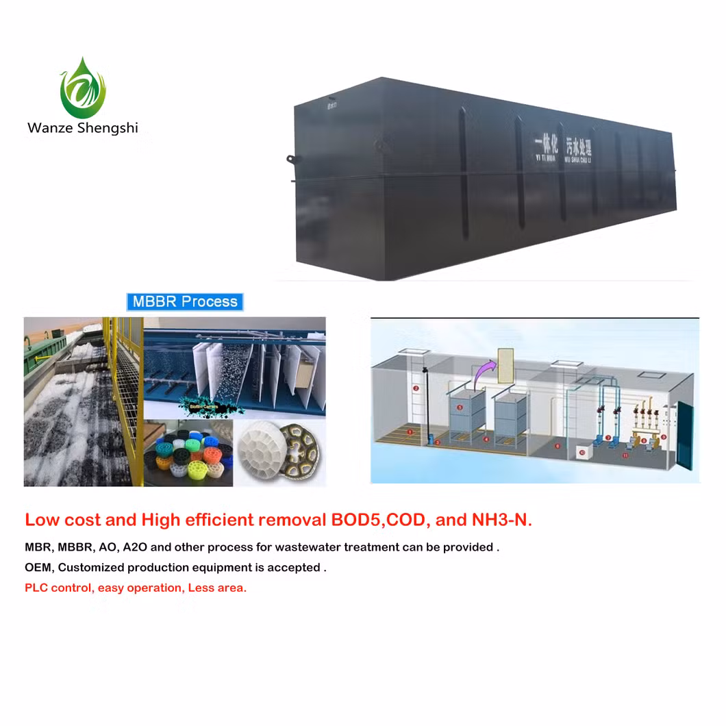 Industrial Domestic Wastewater Treatment Plant Integrated Mbbr