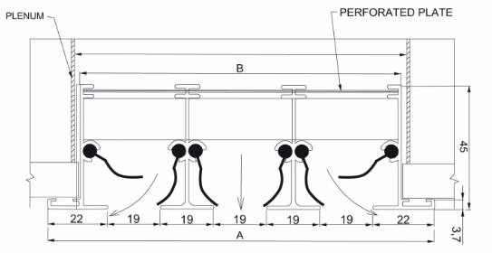 Air Outlet Linear Grille Ventilation Slot Air Diffuser with Plenum