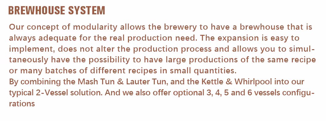 3000L 2-Vessel Full Automatic Controlled Direct Fire Heating Beer Brewing Equipment