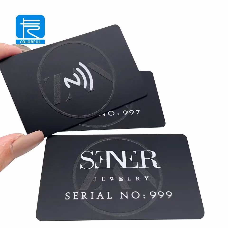 Full Black PVC Review Plate NFC 216 Custom Contactless NFC Card