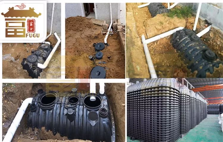 PP+PE Three Chamber Underground HDPE Septic Tank for Waste Treatment