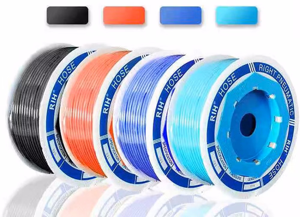 PU6*4-B Blue Orange Flexible High Temperature Air Hose Industrial Manufacturers Polyurethane Pneumatic Tube for Air Compressor