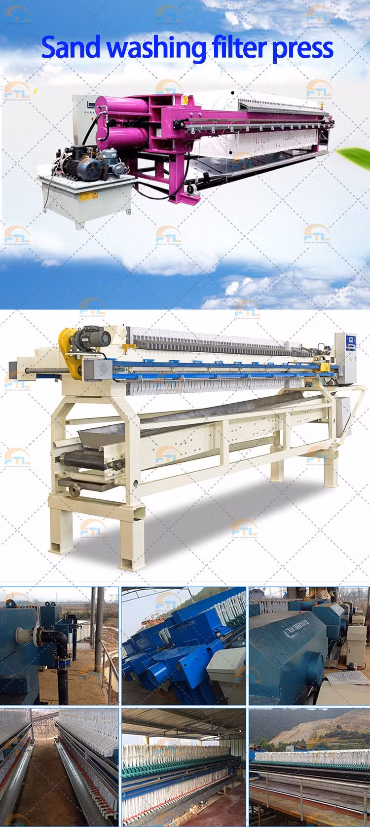 Plate and Frame Filter Press - a Range of Models and Specifications Suitable for Industries Such as Chemical, Pharmaceutical, and Food Processing