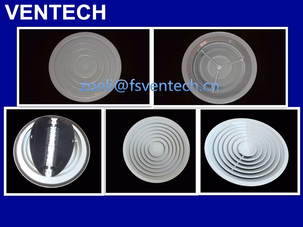 HVAC Aluminum Round Ceiling Grille, Ventilation Circular Air Diffuser
