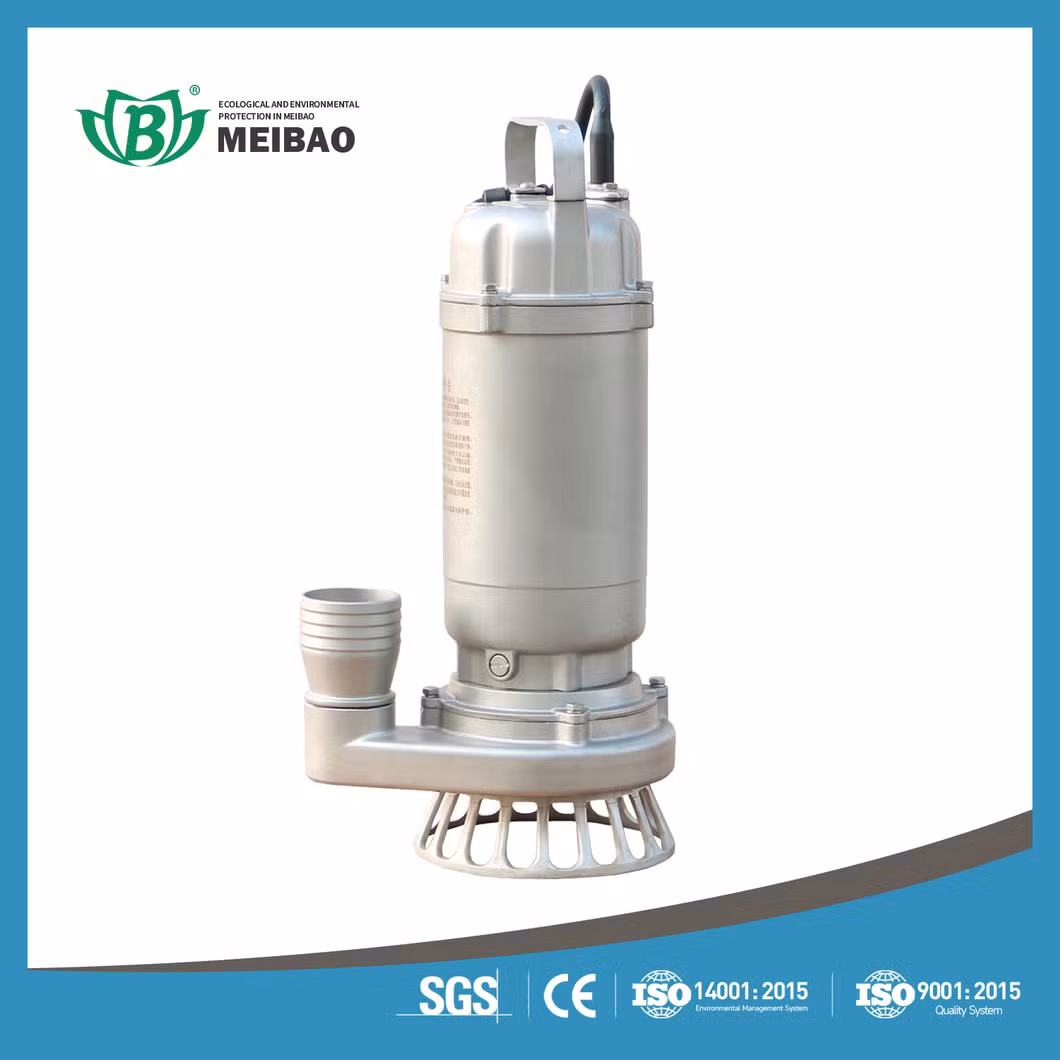 Deodorizing Tower Vertical Stainless Steel Centrifugal Submersible Sewage Water Pump