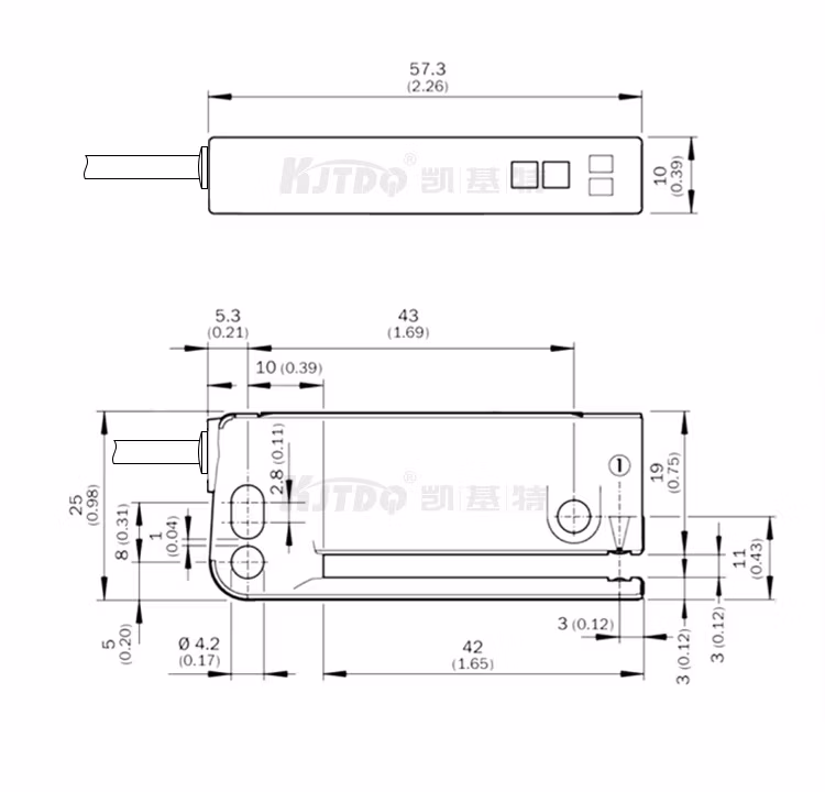 Kjt - Label Sensor Kjt-Fs3-40nt-Ly Wf2-40b410 Micro Detectors Sensor