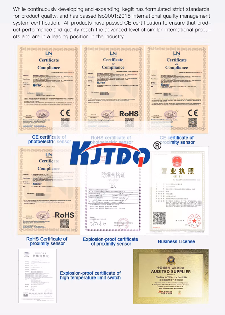 Kjt-Fs3- 40ntc PNP NPN M8 4pin Slot Type Photoelectric Label Sensor for Printers Label Measuring