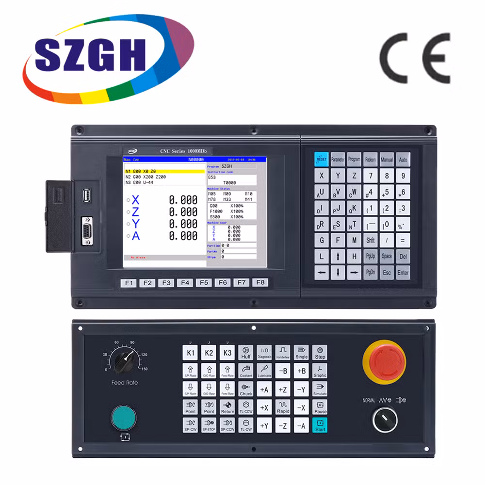 PC Embedded CNC Controller for 4 Axis Absolute Ethernet Modbus Type Wood Carving Machine Board with PLC Programming
