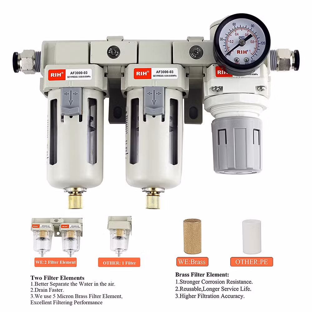 SMC Type AC Series Pneumatic Air Filter Regulator Port Size G1/8&prime;&prime; 1/4&prime;&prime; 3/8&prime;&prime; 1/2&prime;&prime; 3/4&prime;&prime; 1&prime;&prime; Pneumatic Pressure Regulator