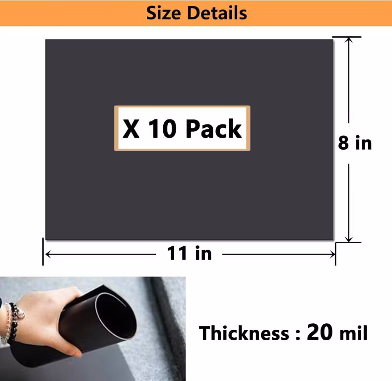 A4*0.75mm Rubber Magnet Flexible Magnetic Sheet (with adhesive)