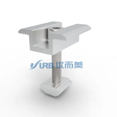 Aluminum MID Clamp with Block for Solar System Solar Panel Roof Mount