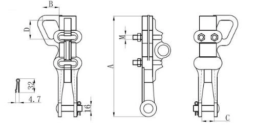 Bolted Dead End Deadend Straight Line Stirrup Clamp Distribution Strain Clamps