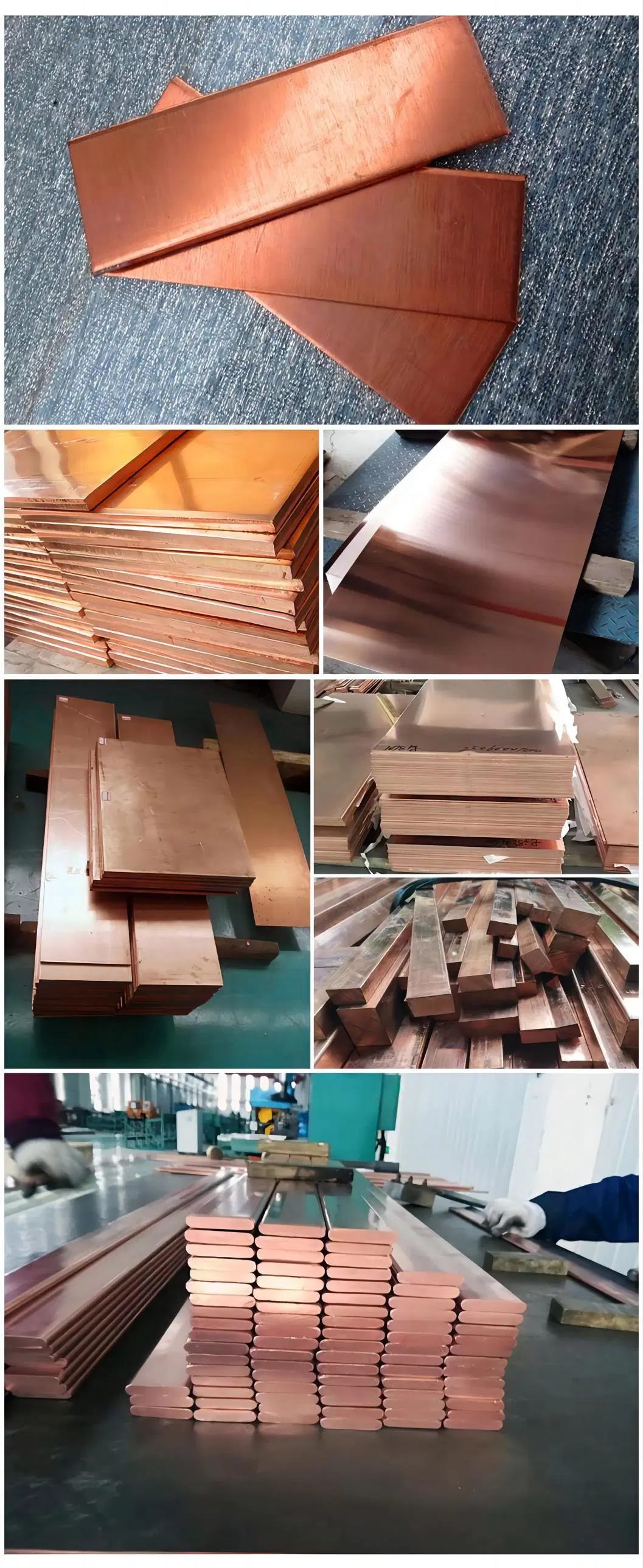 Quality Pure Copper Plate 3mm Sheet Nickel Plated Copper Sheet 10mm 20mm Thickness Copper Cathode Plates for Earthing