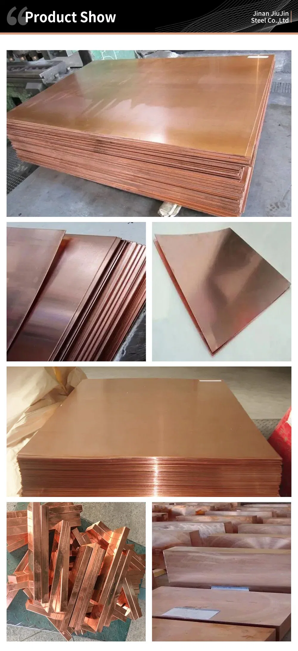 Factory Direct Selling Prices Earthing Plate Sheet Brass Copper Scrap Copper Plates Copper Plate 30mm