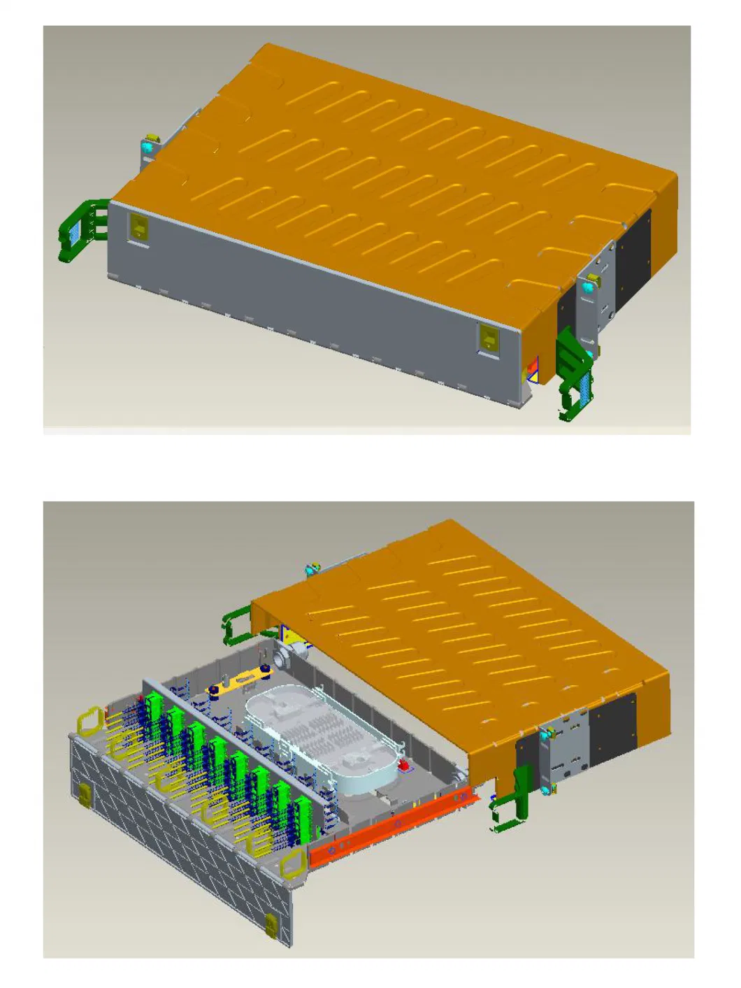 ODF-Prs-2u/240 1PCS Splice Tray Plastic Fiber Optic Distribution With24 Sc/FC/St/LC Simplex