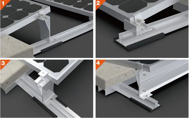 Solar Ballasted Mounting Structure Rail Splice Kit for Flat Roof Mounting System