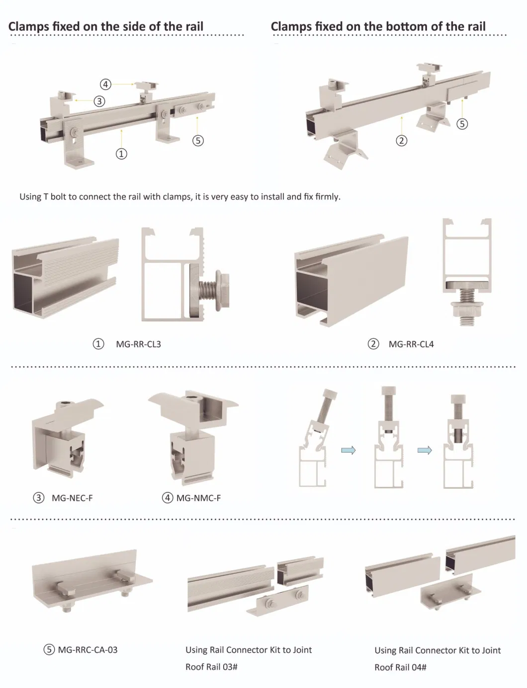 Factory Directly Supply Solar Panel Mounting Aluminum End Dead Clamp Solar Installation