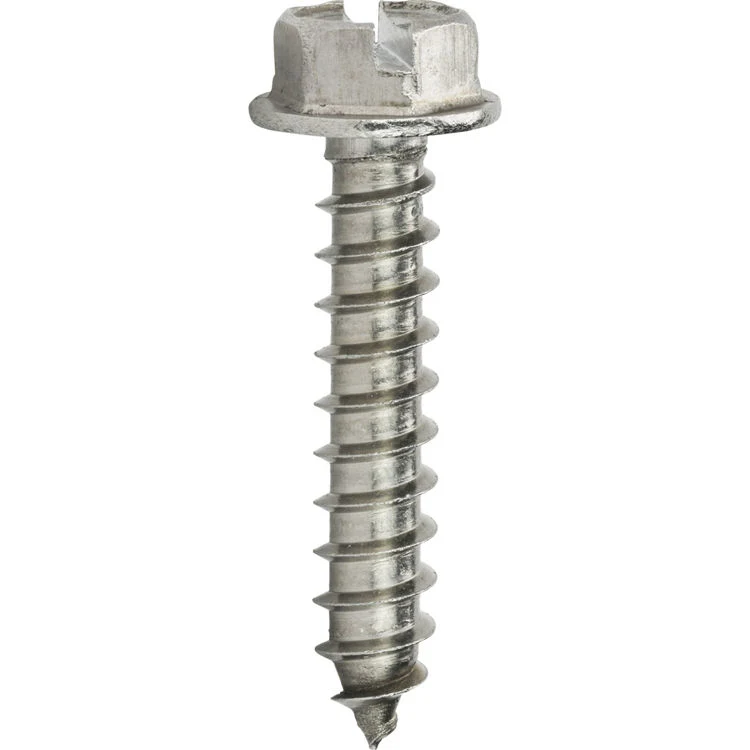 Stainless Steel Slotted Hex Washer Head Sheet Metal Self Tapping Screws