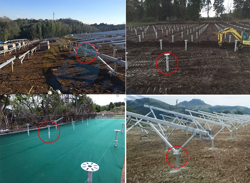 Solar Ground Mounted Solar Racking Screw Pile Galvanized No Dig Ground Screw Pole Anchor Ground Screw