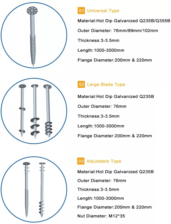 Cheap Ground Screw Pole Anchor/Helical Ground Screw Anchor/Ground Screws Pile for Solar