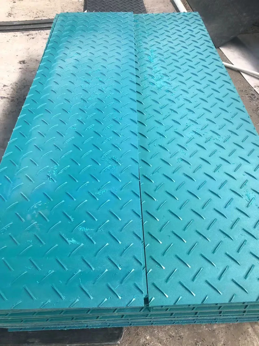 Black HDPE Heavy Equipment Ground Protection Mat Temporary Roadway Mat Tread Plate