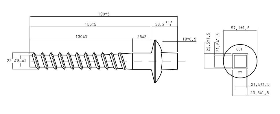 Fastener High Quality 4.8class Zinc Plated Railway Spike Screw for Concreting Sleepers