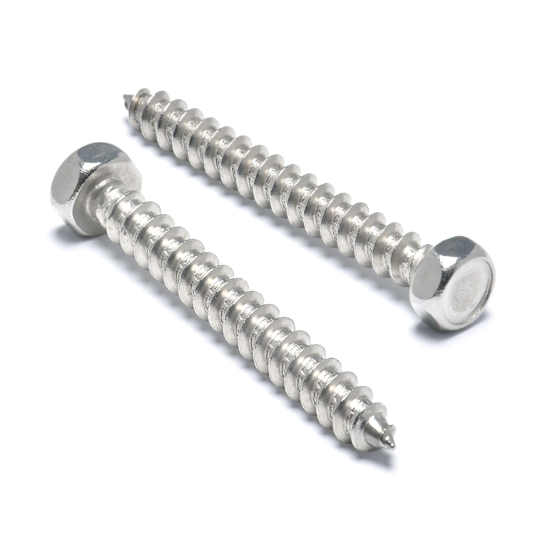 Stainless Steel DIN7976 Hexagon Indented Hex Head Self Tapping Screws