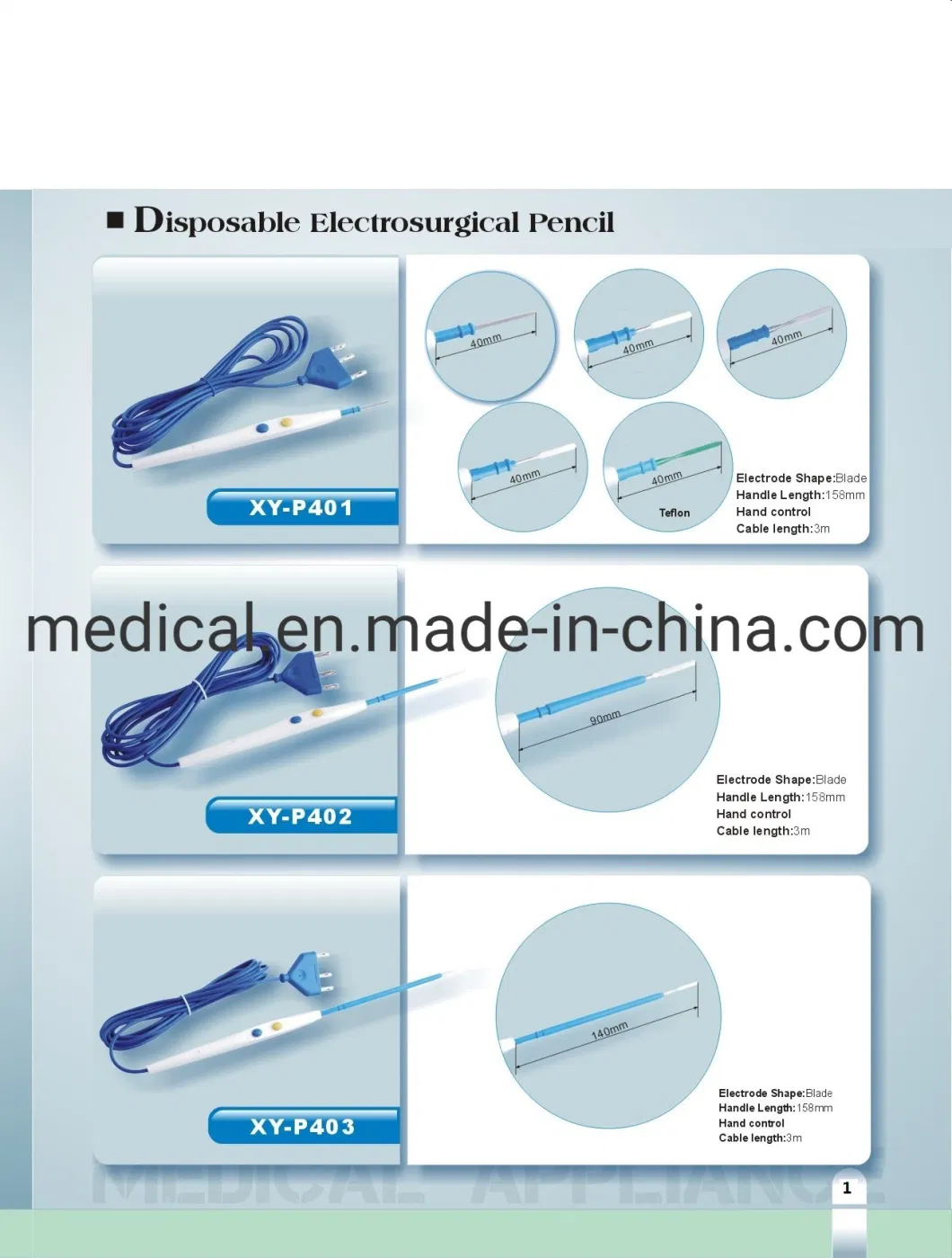 Dispoasable Diathermy Plate Electrosurgical Esu Grounding Pads with Cable