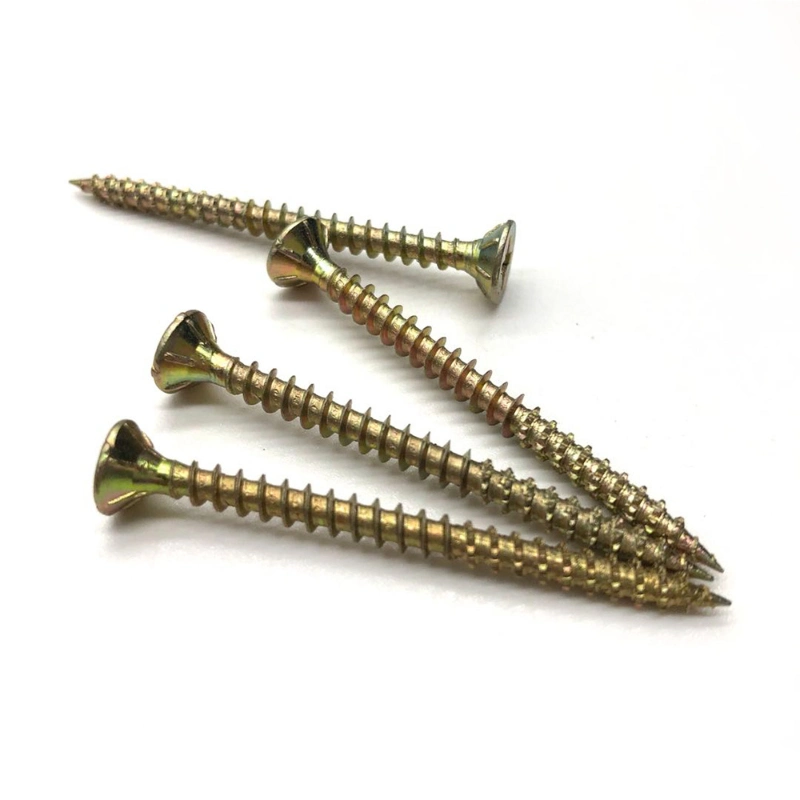 Hot Sale Yellow Self Tapping Countersunk Head Chipboard Screw for Furniture