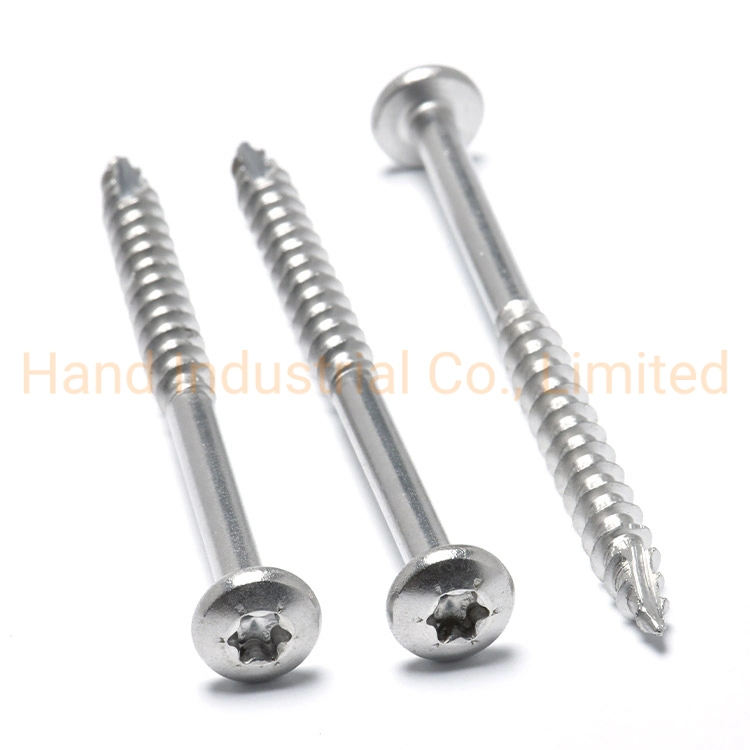 Professional Manufacturer 18-8 Steel A2 A4 Pan Torx Head Long Self Tapping Wood Screw