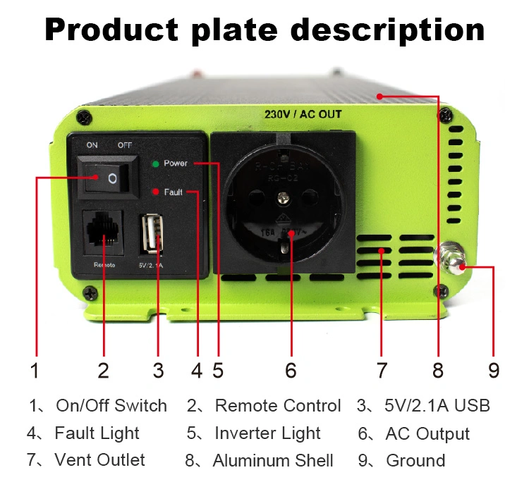 Hotsell 1000W off Grid Pure Sine Wave 12V 24V to 220V 230V AC Pure Sine Wave Inverter with Remote Control