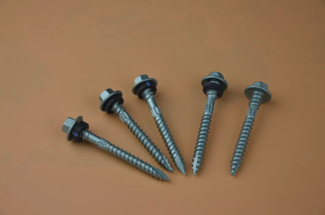 Long Hex Head Self Tapping Screw Dacromet Sharp Point Screw