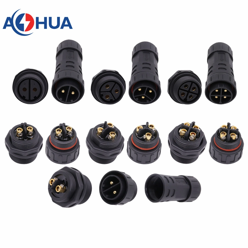 IP67 LED Lighting Junction Box Panel Mount Connector M29 3 Pin Rear Female Panel Socket Screw Type Wire Connection for Outdoor Electronic Devices