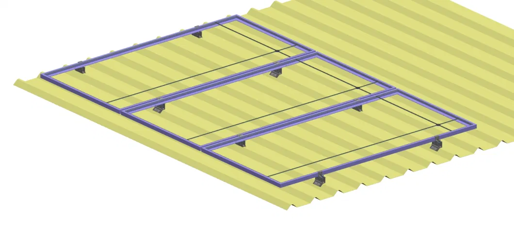 10kw Home Solar Power PV Bracket Mounting Structure Roof Pitch Metal Tin Roof Mount