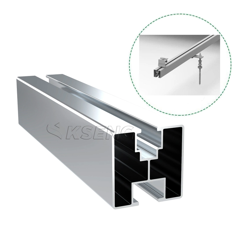 PV Tin Roof Bracket Mounting Photovoltaic Aluminium PV Solar Panel Mounting System Aluminum Rail