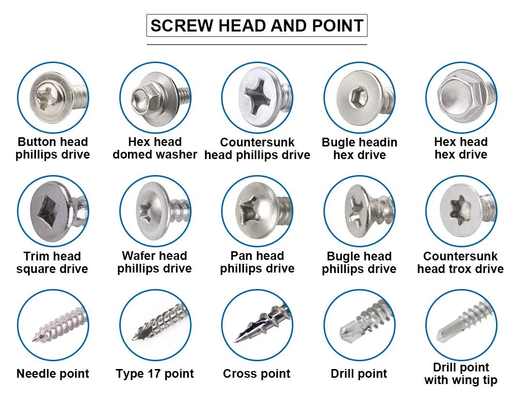 Factory Price High Quality White Zinc Csk Self Tapping Screw