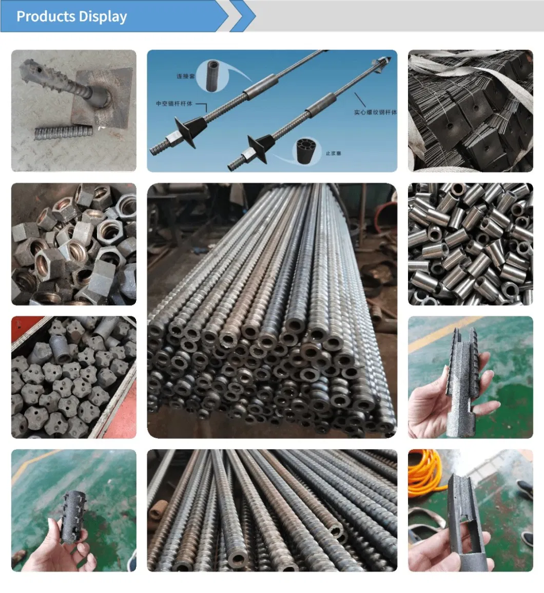 Self Drilling Anchor Bolt for Tunnel R32mm/R25mm/R51mm with Drill Bit for Rock and Soil Soil Nail