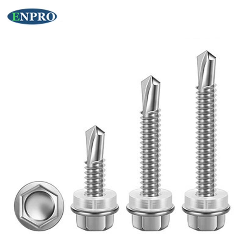 Stainless Steel J Screw Drywall Wood Roofing Tek Lag Screw Phillips Hex Head Cross Drive Chipboard Screw Machine Screw Self Tapping Self Drilling Screw