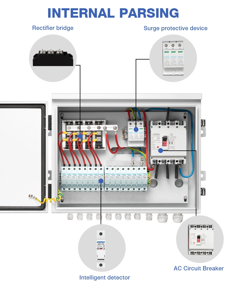 DC Solar Energy System Junction Box Mgv-Dcpv8 Photovoltaic Combiner Box