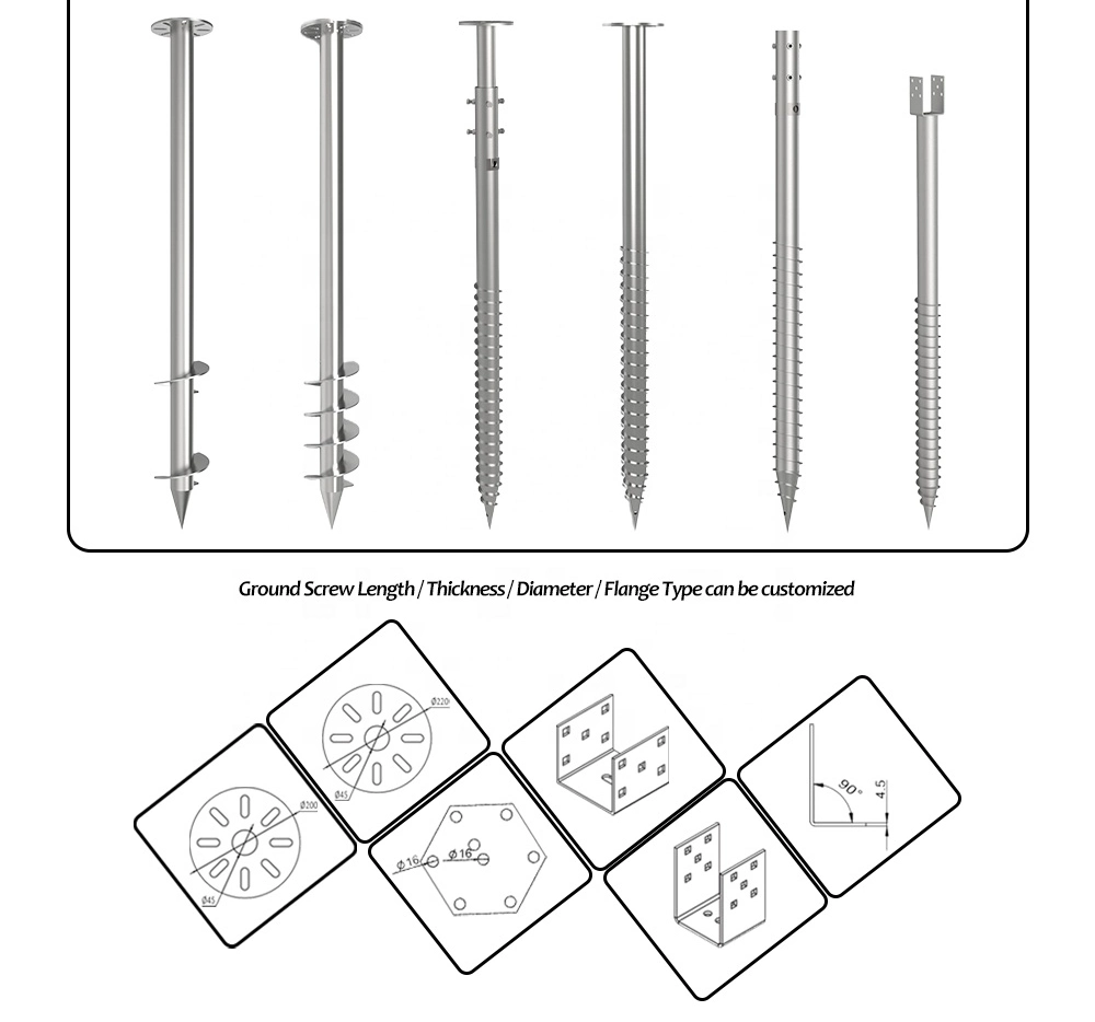 Ground Screw Ground Anchor Pile for Construction Foundation