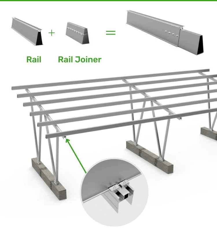 Carport Solar Panel System Photovoltaic Structures Solar Power Mounting Aluminium Rail