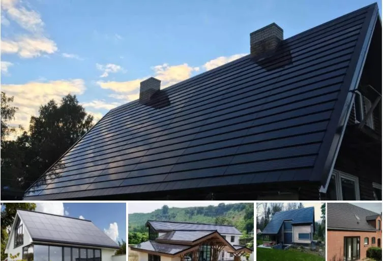 Slovakia Solar Roof Tile off Grid Energy System and Green Energy Building Material Solar Shingle Panels Roof Tiles Mounting