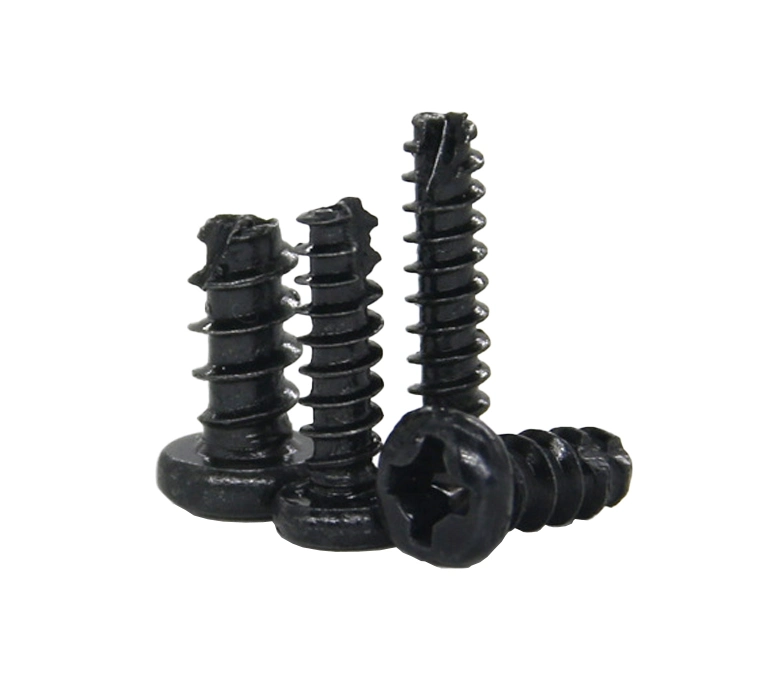 304 316 Stainless Steel Carbon Steel Black Cross Round Head Pan Head Cutting Tail Self Tapping Screw