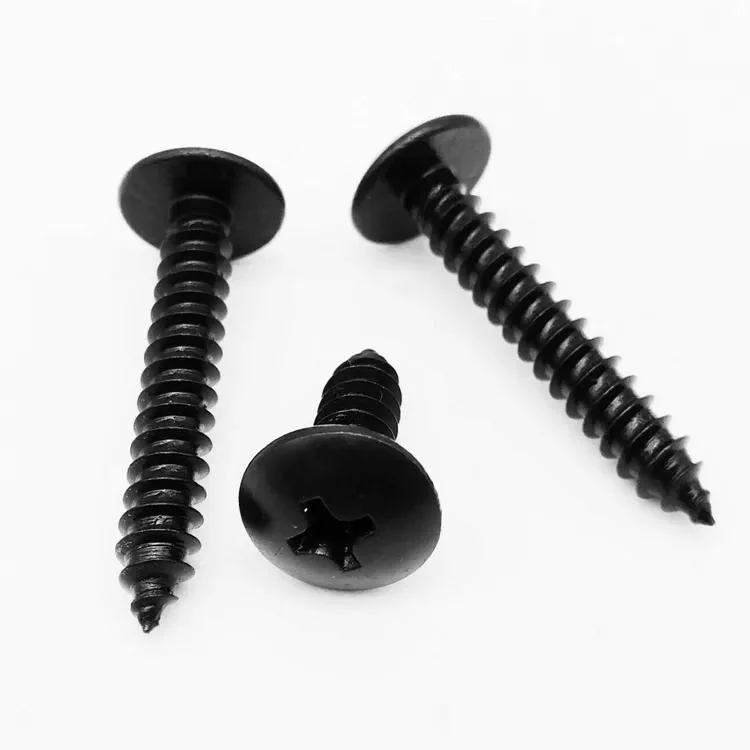 M2 M3 M4 M5 M6 Coarse Thread Pan Truss Head Self Tapping Black Phillips Screws