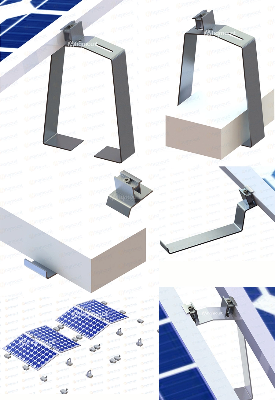 Solar Bracket One Row with Landscape PV Mounting System for Ballast Type