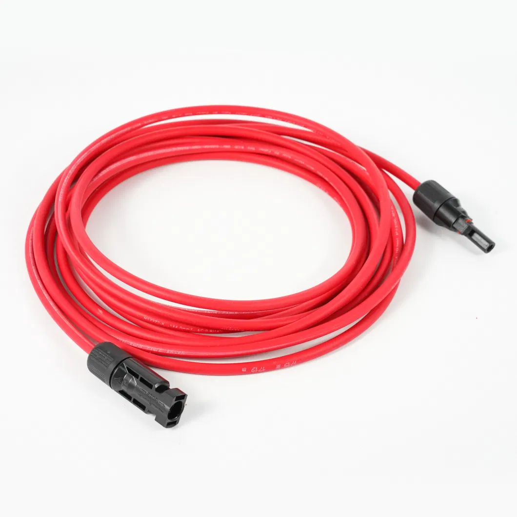 Solar Battery Panel Extension Cables Black and Red Mc 4 in Pairs