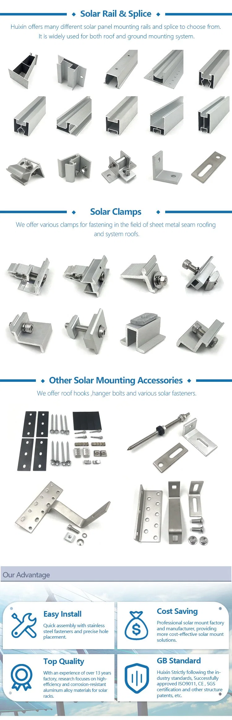 Custom Adjustable Tile Roof Solar Panel Hook for Solar Mounting System